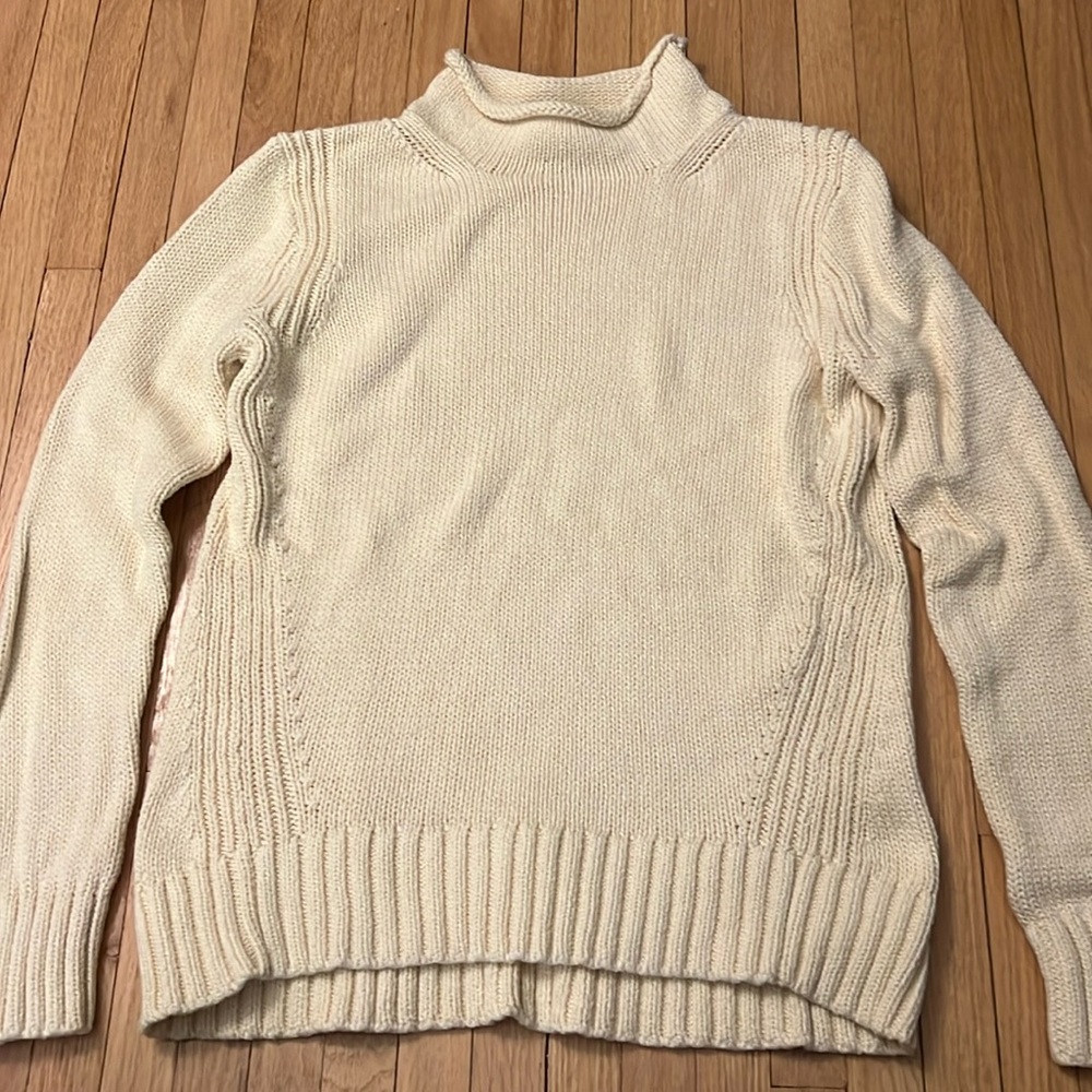EUC J. Crew Always Sweater Cream Size Small